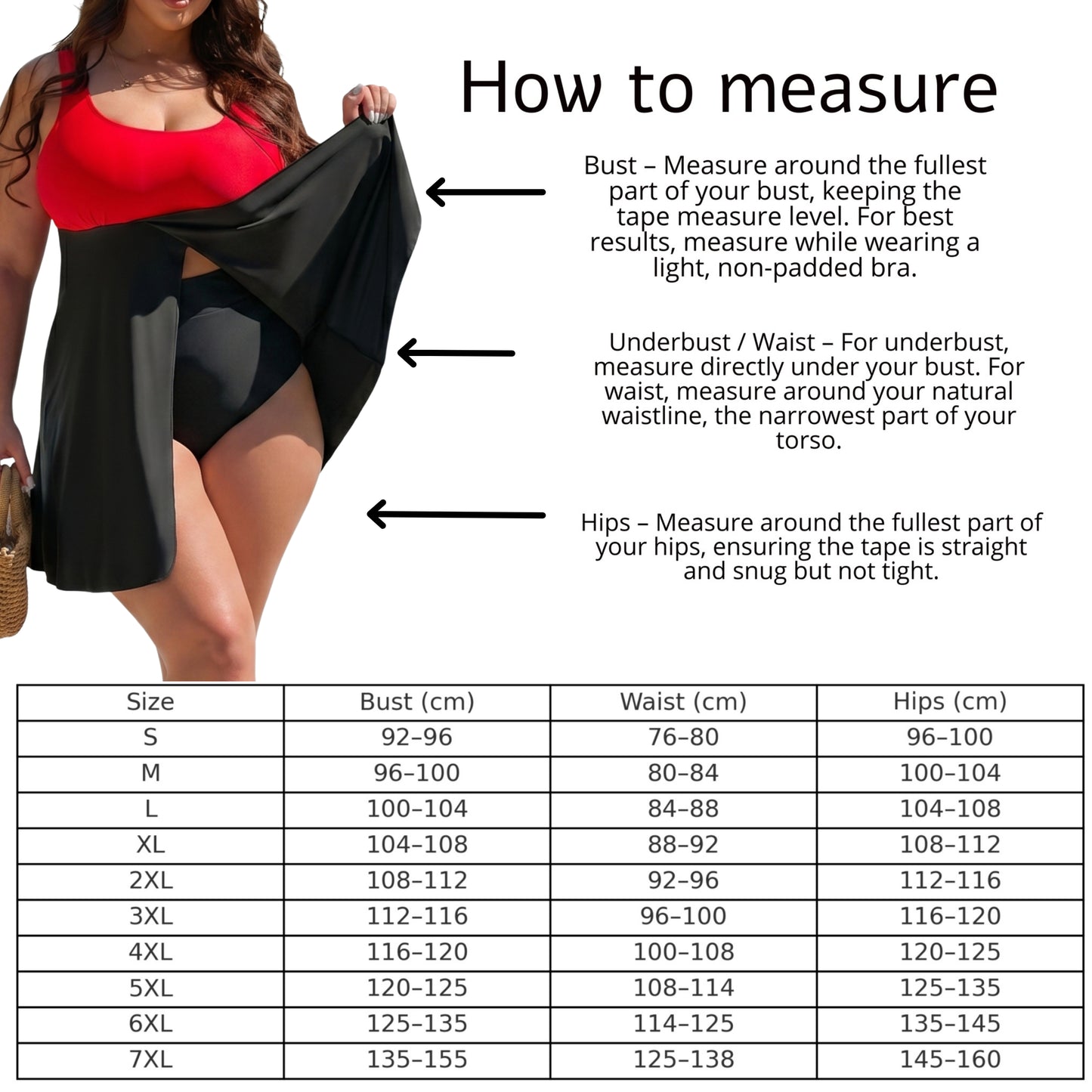 Victoria Red & Black Tummy Control Swim Dress Set