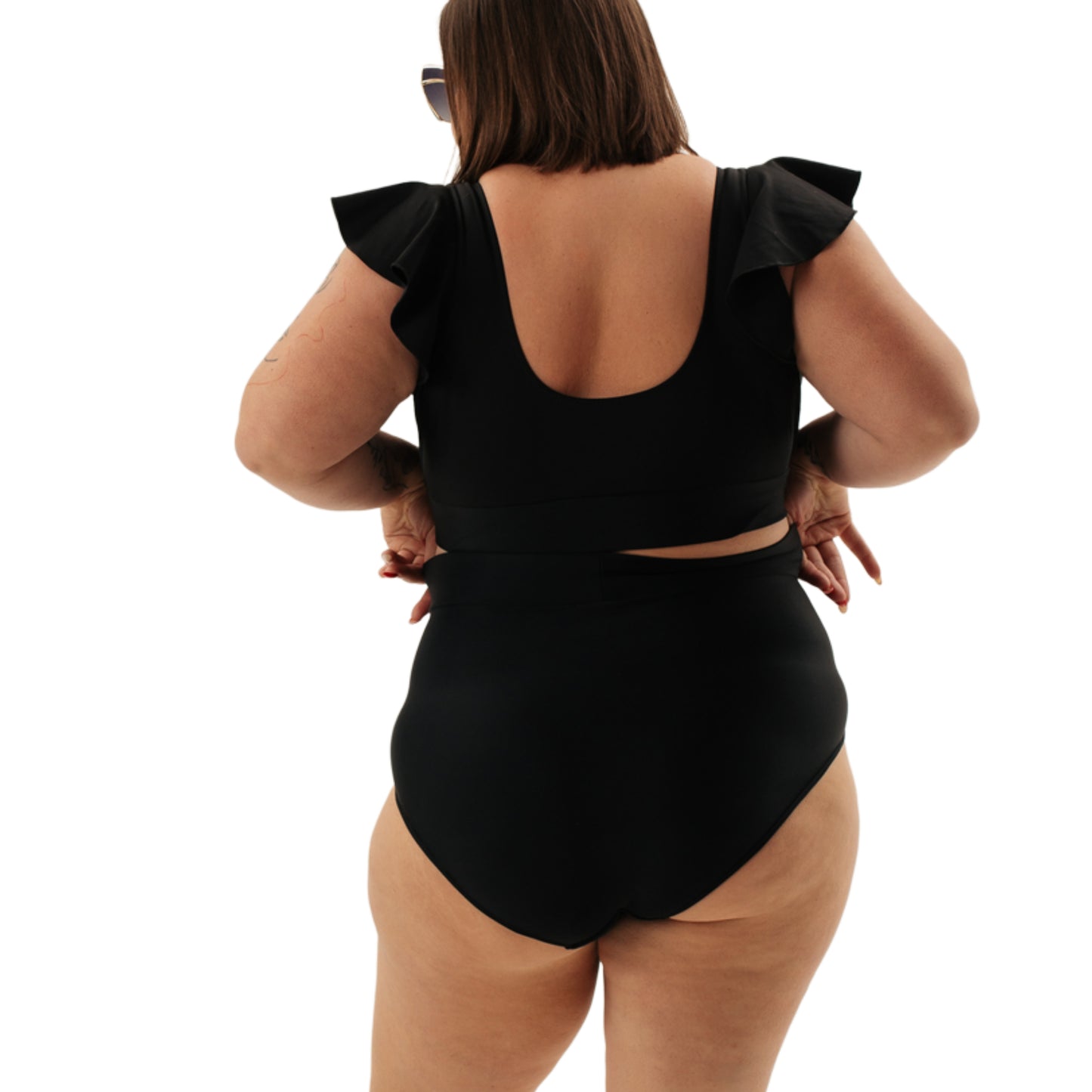 Irene Black High-Waisted Tummy Control Swimsuit