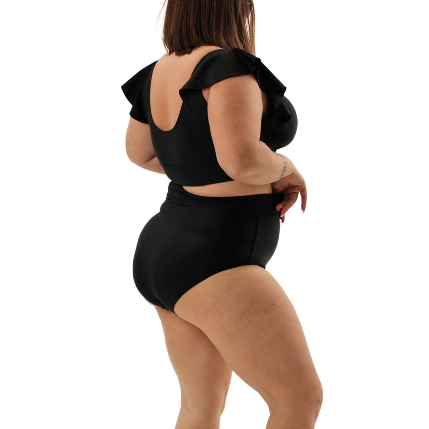 Irene Black High-Waisted Tummy Control Swimsuit