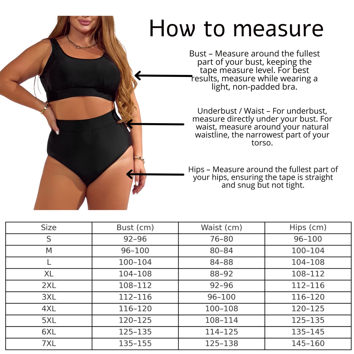 Amelia Black High-Waisted Tummy Control Swimsuit