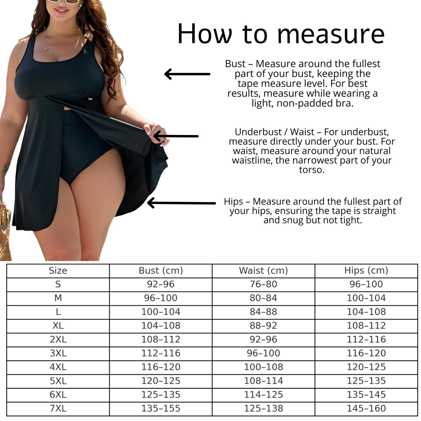 Victoria Black Tummy Control Swim Dress Set